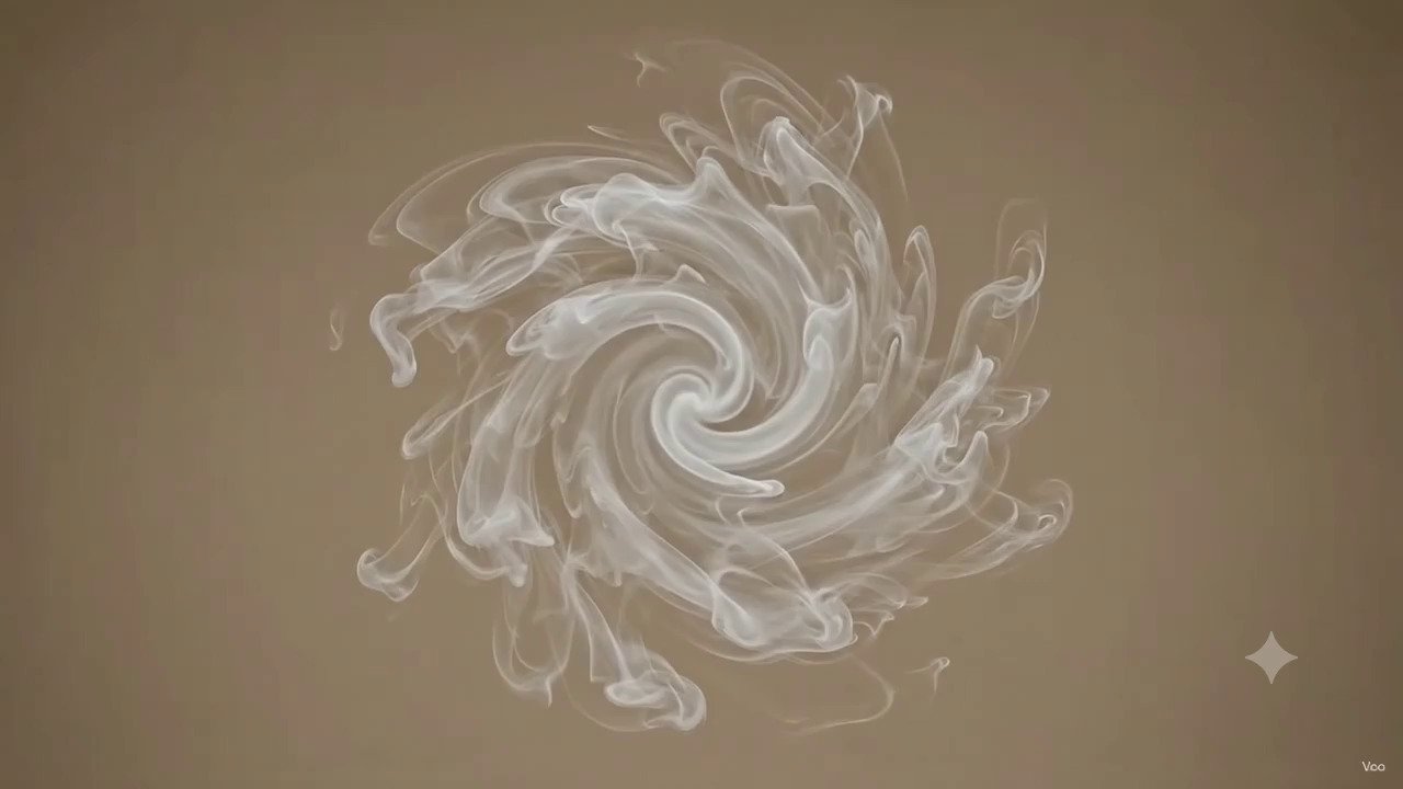 Smoke forming dancer silhouette animation